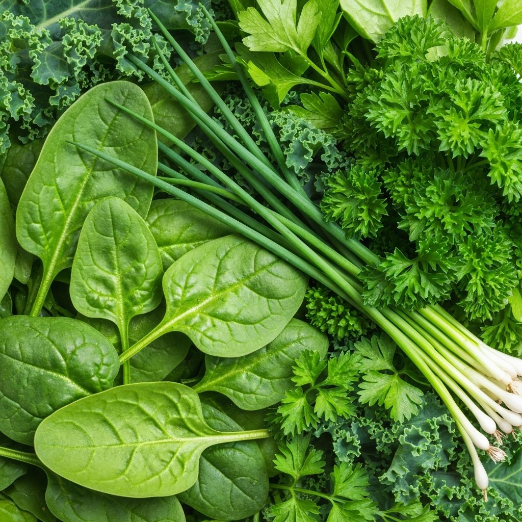 Fresh herbs and vegetables