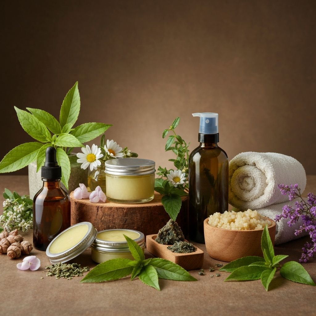 Natural botanical skincare elements